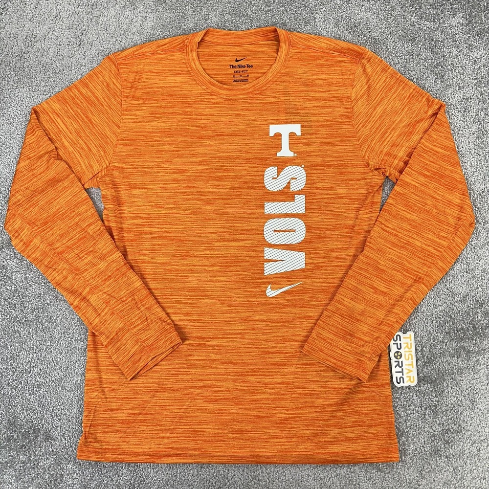 Tennessee Volunteers Shirt Mens Medium Orange Long Sleeve Nike Dri-FIT Football